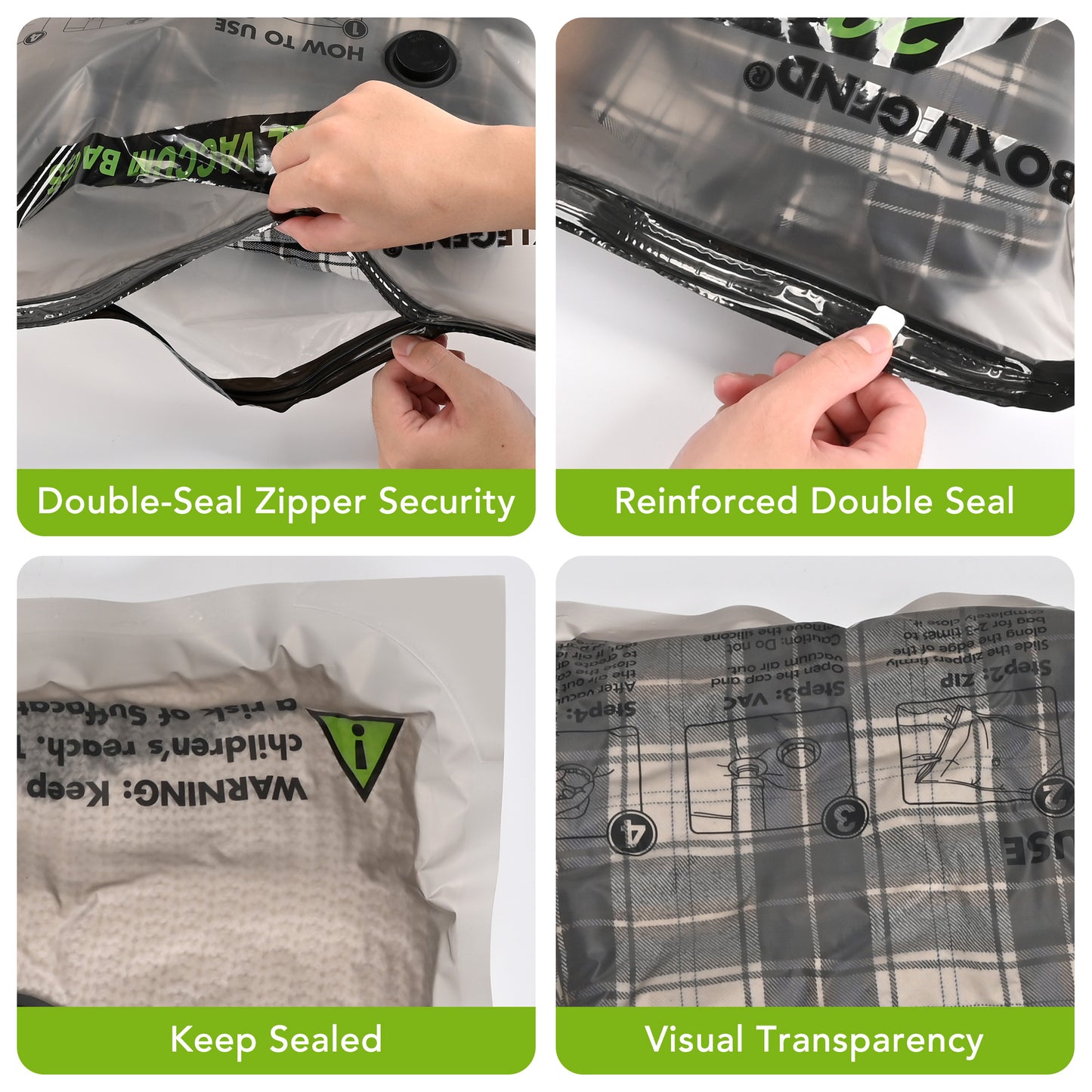 Cubepoint 10 Combo Vacuum Storage Bags for Travel with Electric Pump, Portable Vacuum Seal Bags for Luggage and Suitcase, Compression Bags for Clothes, Seasonal Storage