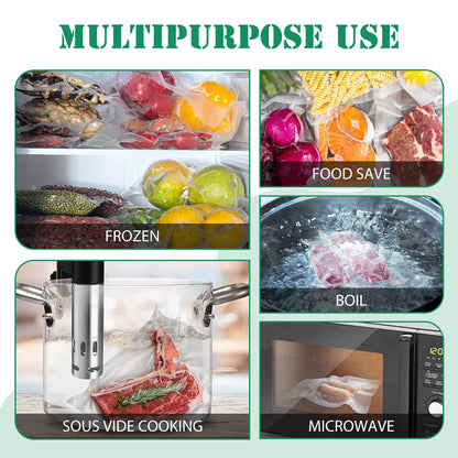 Cubepoint 8"x 12"x150 Vacuum Sealer Bags For Food Saver, Vacuum Seal Food Storage Bags,Pre-cut Seal a Meal Bags