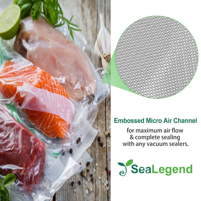 Cubepoint Vacuum Sealer Bags for Food Saver,11"x 18' 2 Rolls Food Saver Bags for Sealer,Vacuum Seal Bags for Food