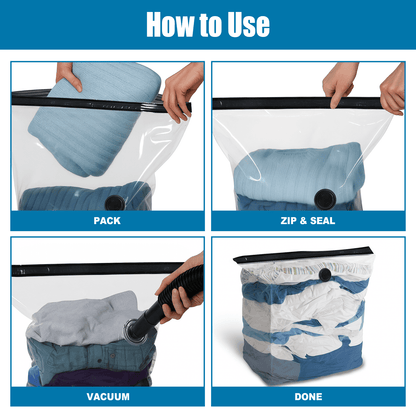 Cubepoint 14 Jumbo Cube Instant Space Saver Storage(27.5 X 12.6 X 39.35 in) , Vacuum Storage Bags, Extra Large Vacuum Seal Bags for Clothing