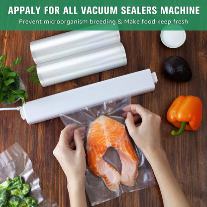 Cubepoint 3 Rolls (8" x 20') and 2 Rolls (11" x 20') Vacuum Sealer Bags,Vacuum seal Bags,Vacuum Sealer Rolls,Seal a Meal Bags